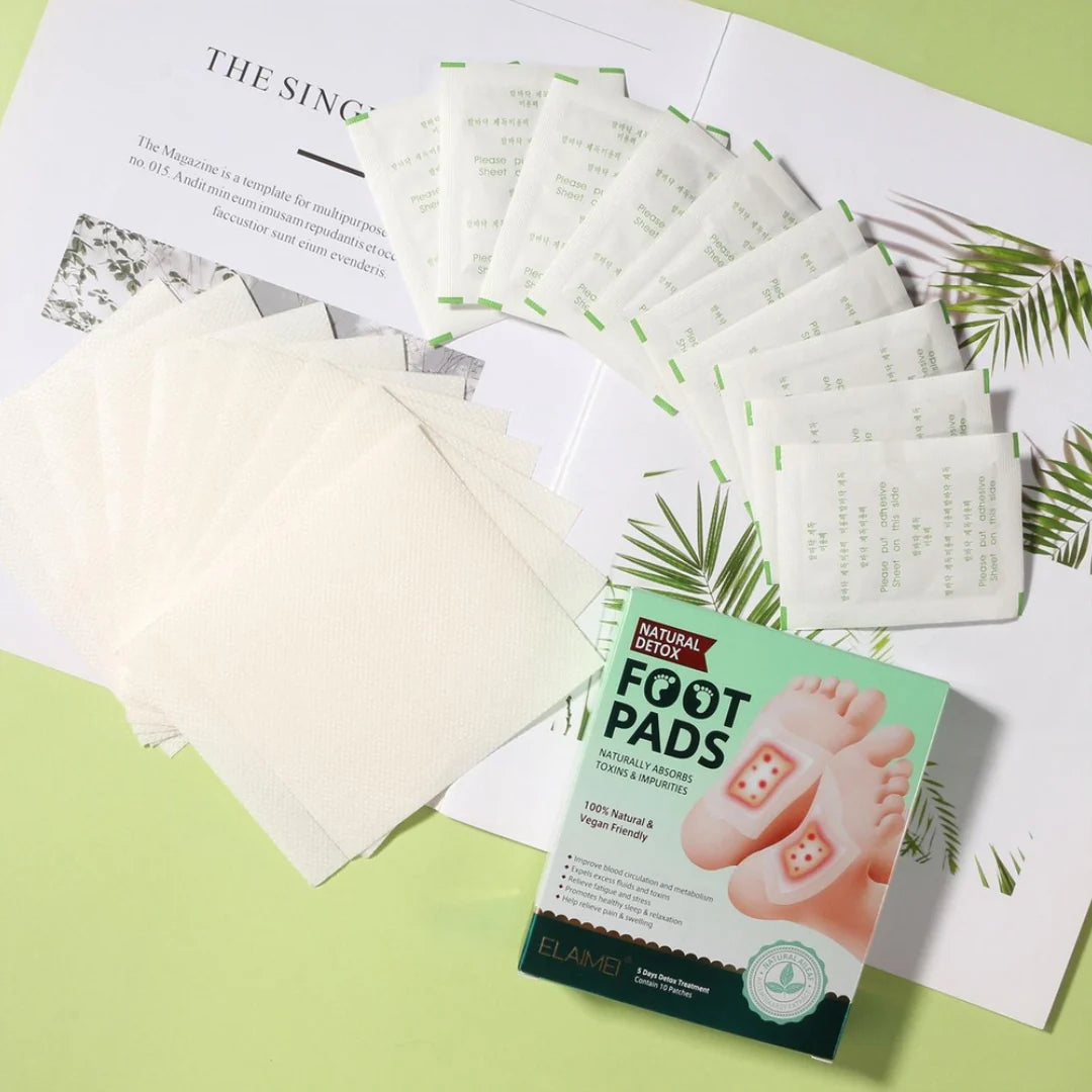 DetoxFeet™ – Adesivo Detox para Pés - Elimina Toxinas, Diminui o Inchaço e Auxilia no Emagrecimento