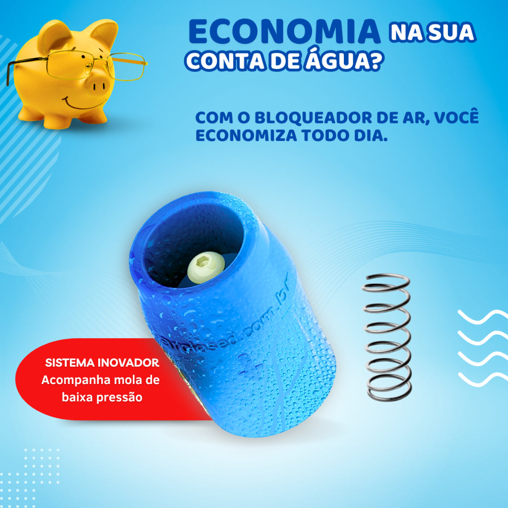 Bloqueador de Ar para Hidrômetro - Economize até 70% na conta de água