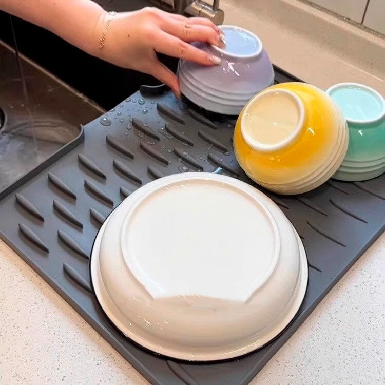 Tapete de Secagem inteligente -  Bancada Seca, Louças Organizadas e Cozinha Limpa